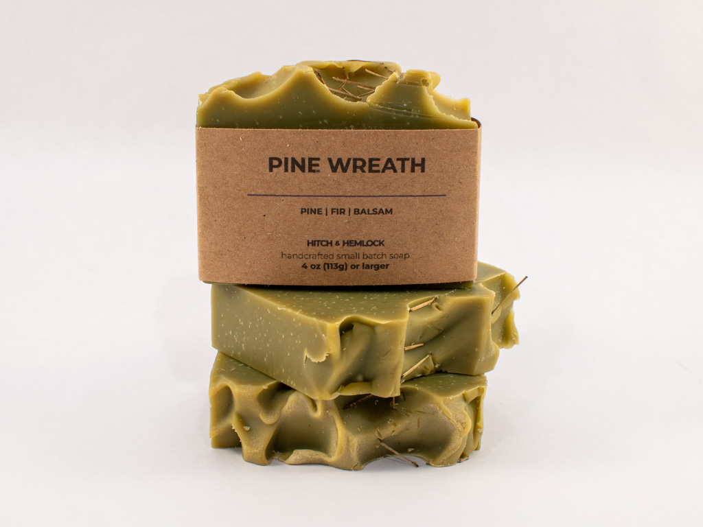 Pine Wreath Christmas Green Soap
